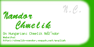 nandor chmelik business card